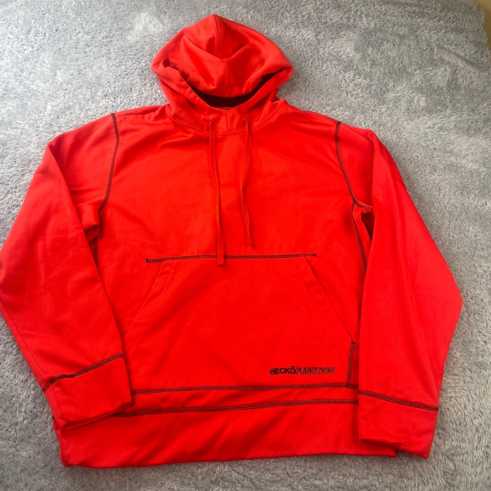 Ecko Function Hoodie Mens Small Orange Performance Hoodie Sweatshirt